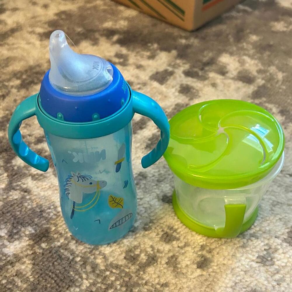 Nuk Two Baby Feeding Items Learner Sippy Cup & Snack Catcher